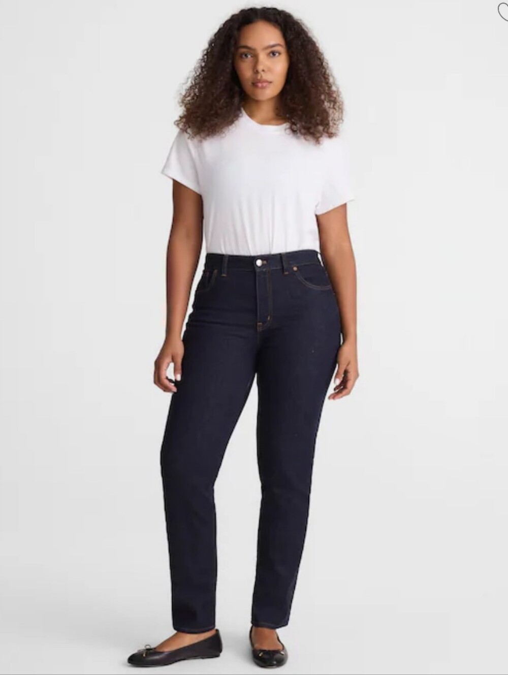 Madewell The Curvy Jules Slim-Straight Jean in Rinse Wash NY652 NWT Size 31
